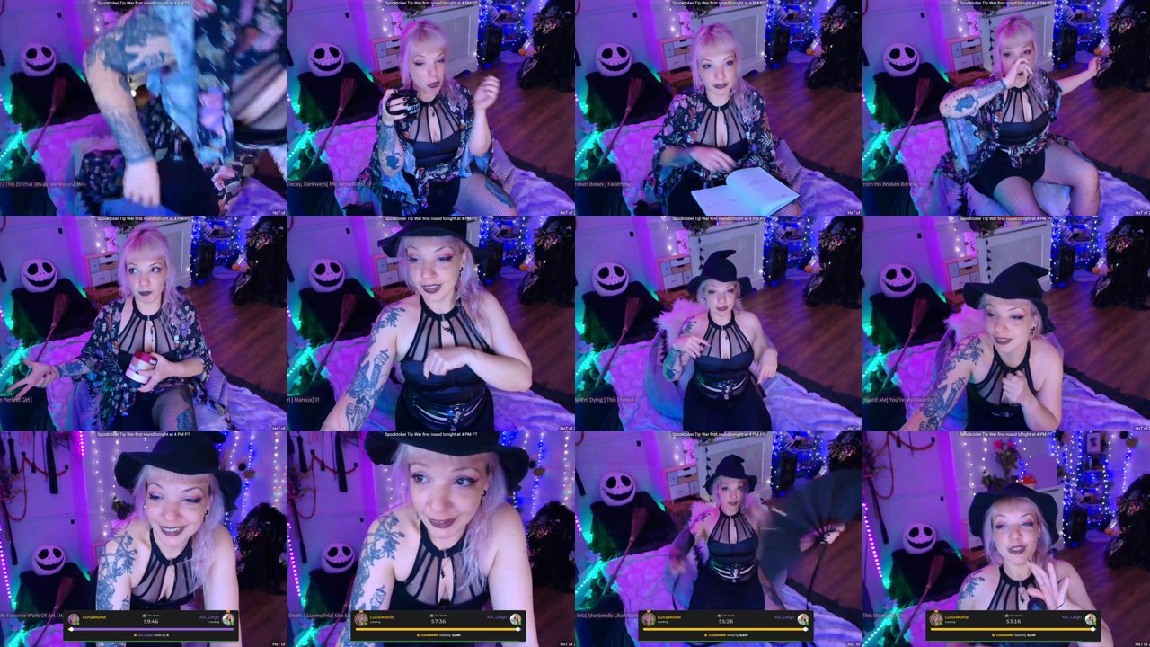 lunawolfie — Halloween cam, Tip war, Alli_leigh on MyFreeCams