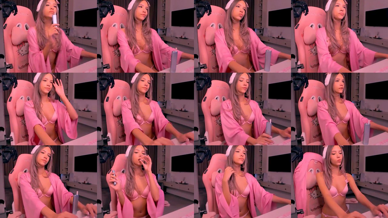 missionarydoll — Pink hair, Robe tease, Fuzzy ears on MyFreeCams
