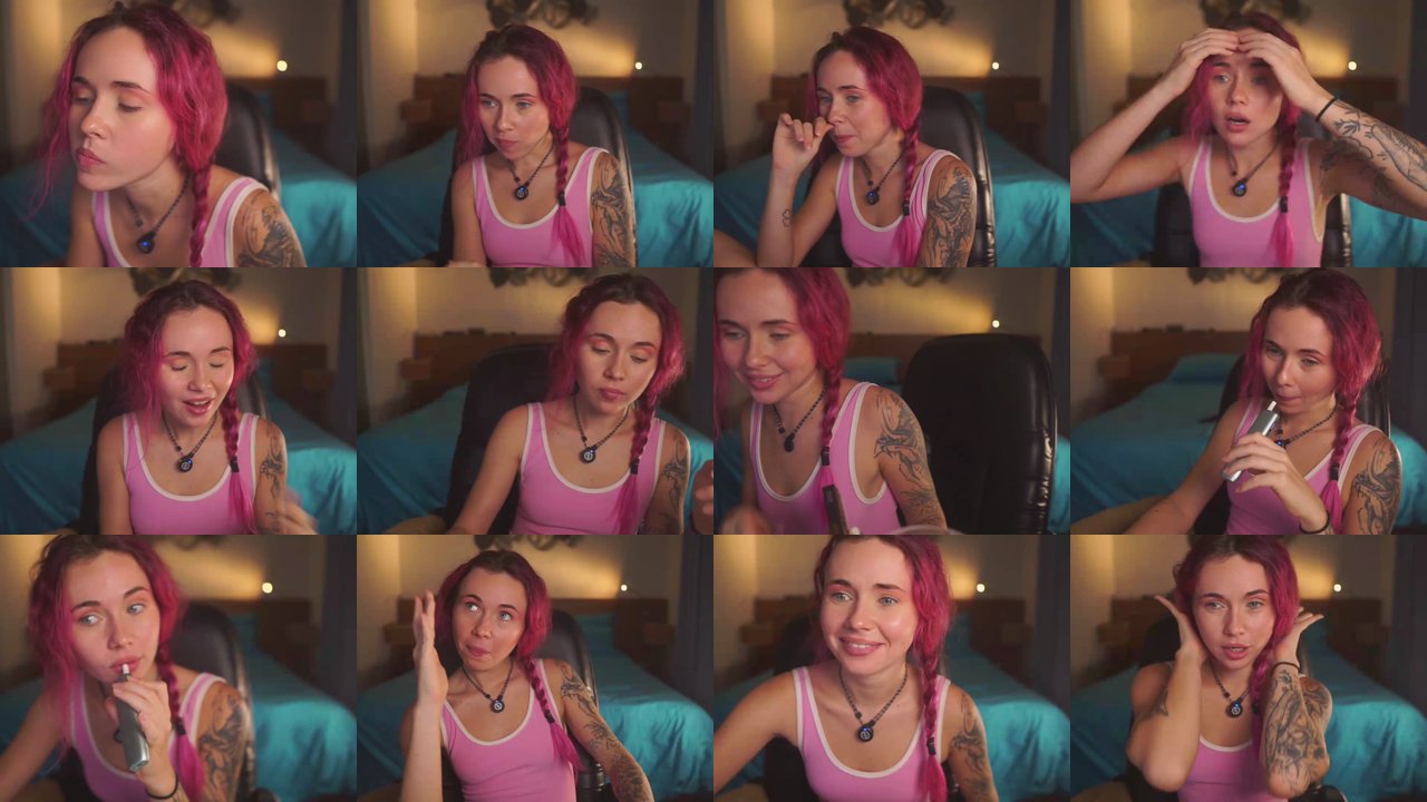 sarah_pink — Interactive toy, Raffle, Pink hair on MyFreeCams